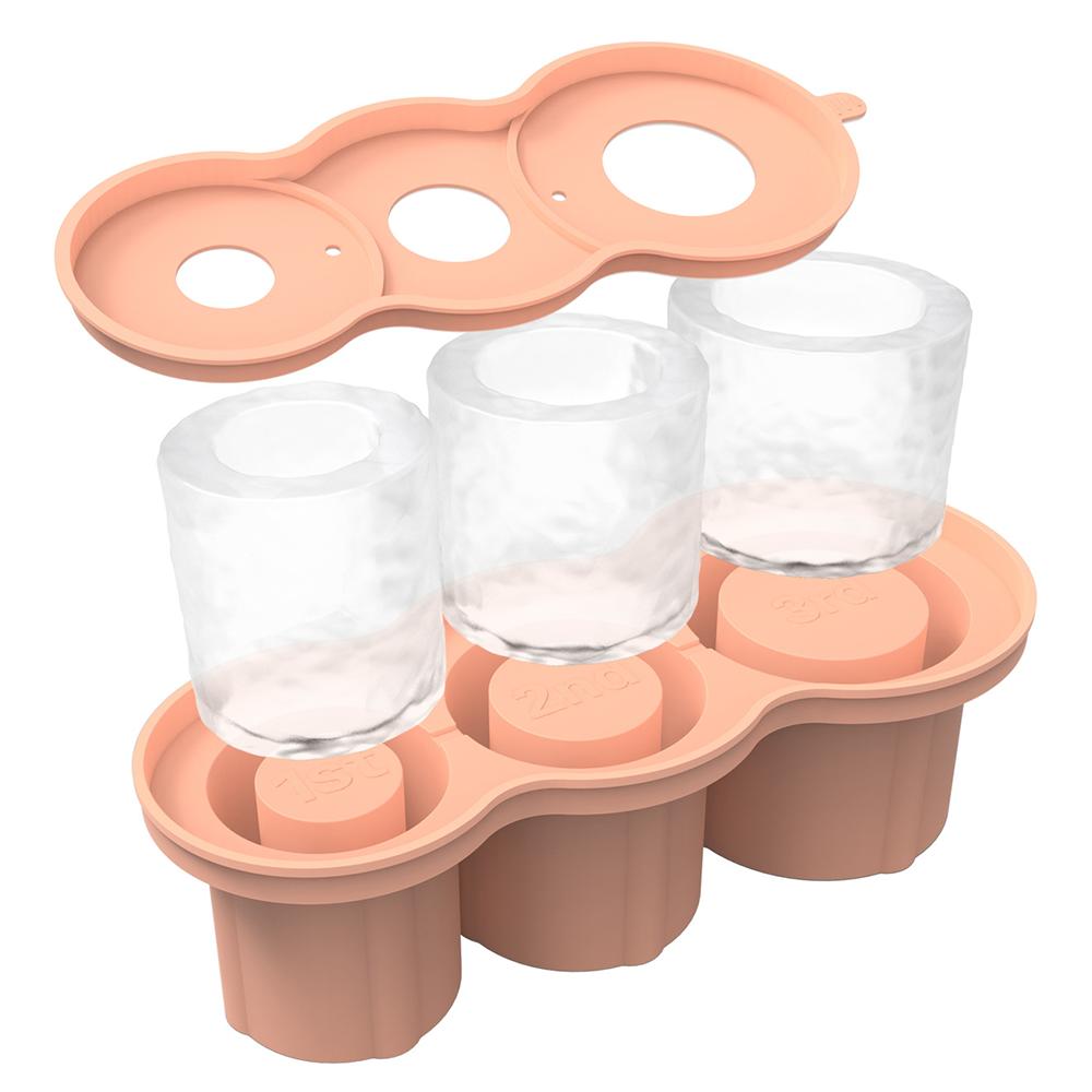 Ice Cube Tray For Stanley Silicone Cylinder Ice Cube Mold With Lid Reusable Ice Blocks Trays For Tumbler Cup Easy Release