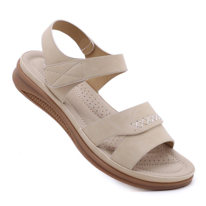 Women Retro Slope Sandals Lightweight Casual Large Size Comfortable Summer Beach Flat Shoes