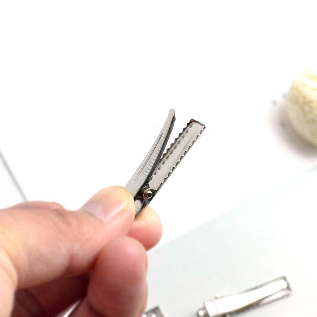 30/100Pack Flat Single Prong Alligator Hair Clips DIY Bows 3.5cm(100Pack)