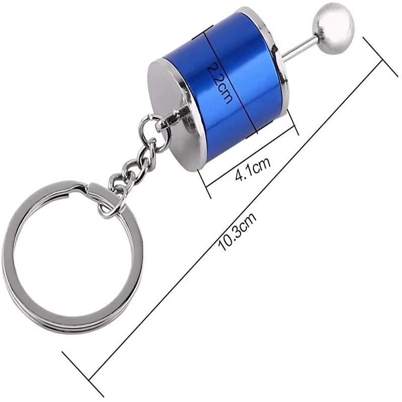 1pcs Metal Keyring Creative Car Shifter Keychain Six-Speed Gear Stick Knob Gearbox Model Key Antistress Adults New Fidget Toys