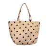 Polka Dot Print Canvas Tote Bag Stripes Print Canvas Material Large Capacity Tote Check Print Large Capacity Printed Canvas Bag