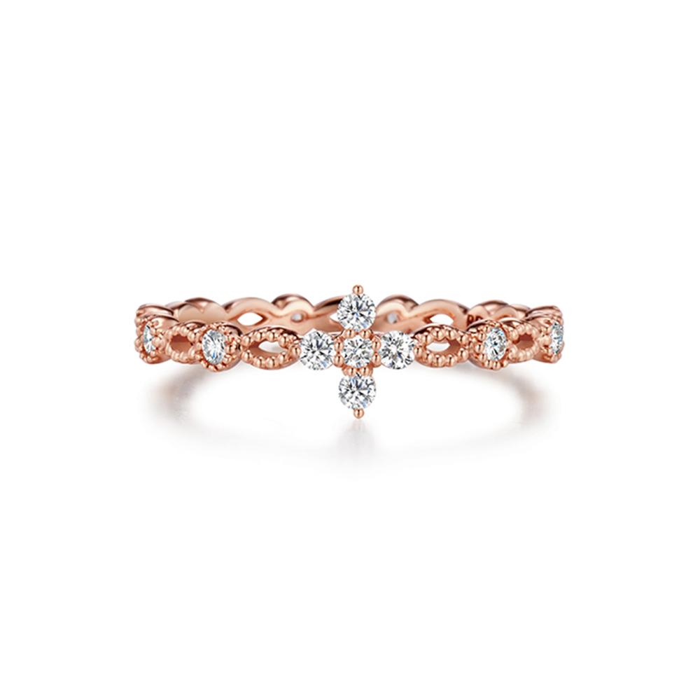 Roseedor Petit White Clover Ring_252300064