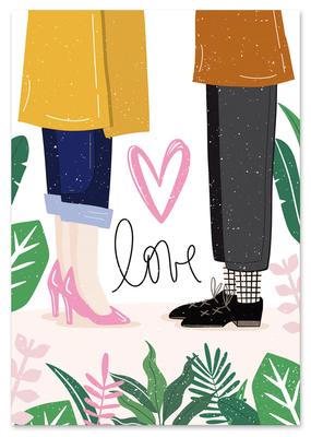 Cartaz de ilustração de amor