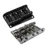FLEOR Vintage Elektrische Bass 4 Saiten Steg Stegsattel Für JB PB Bass, Schwarz oder Chrom