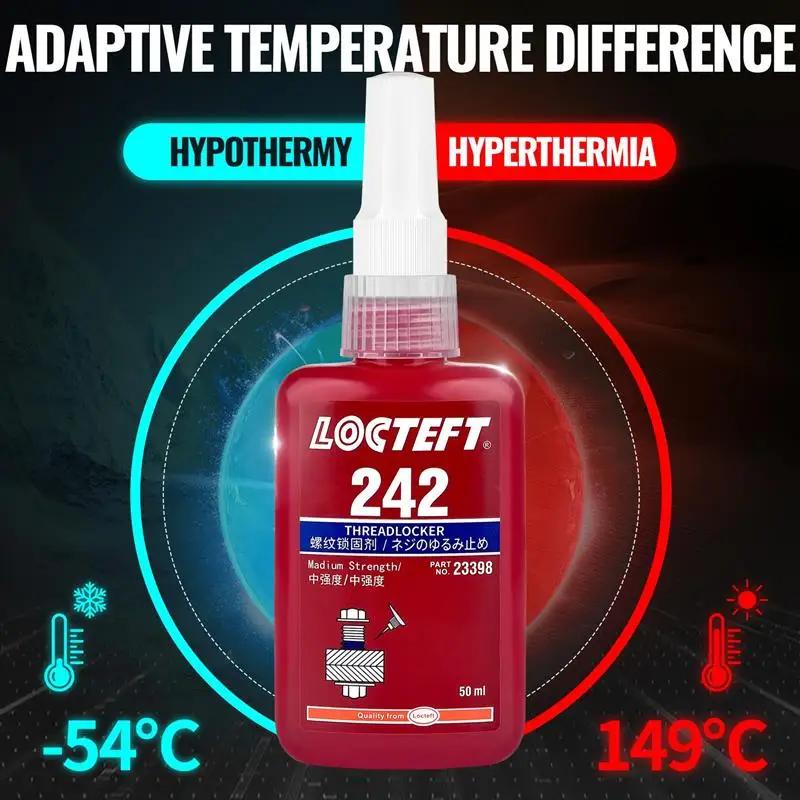 1 pezzo 50 ml Bloccante per filettature Colla per viti Indurente rapido Agente bloccante per filettature Adesivo anaerobico Colla resistente alla corrosione Anti-allentamento
