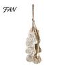 Coastal Wall Art Rustic Nautical Wooden Fish Decor, Beach Style Hanging Creative House Decor Ornament with Fishing Net for Lake House, Bedroom,