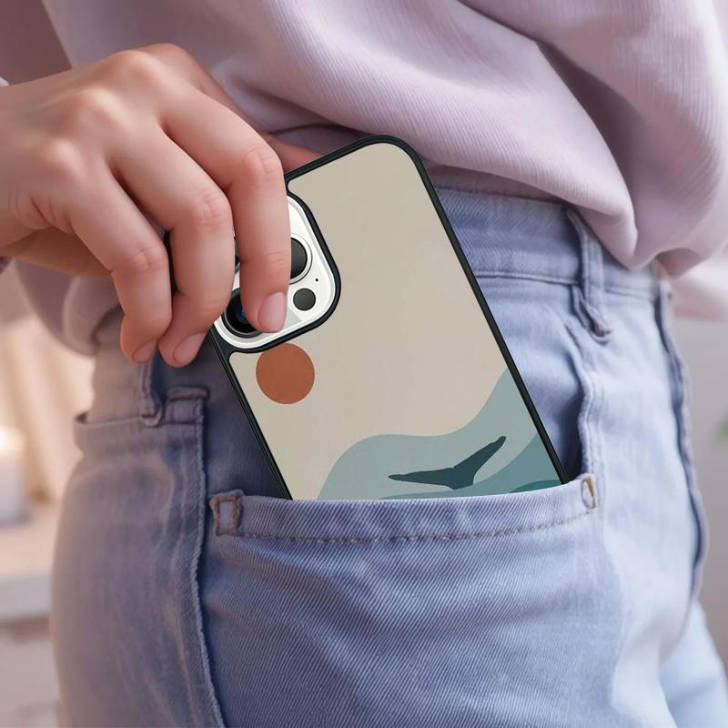 Abstract Cat Mount Fuji Japan Landscape Phone Case For iPhone 17 Air 15 16e 14 13 Pro Max Coque 12 11 Pro Max PLUS cover