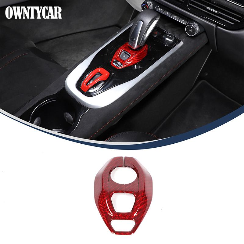 For Lotus EMIRA 2026-2026 Red Real Carbon Fiber Car Steering Wheels Console Gear Shift Panel Cover Trim Sticker Car Accessories