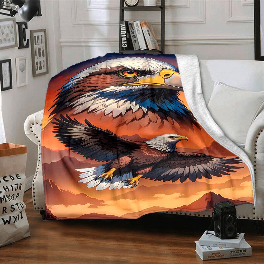 1pc Eagle, Wildlife Blanket Lightweight Blanket Throw Blanket For Sofa, Bed, Travel, Camping, Livingroom, Office, Couch, Chair yy251010098