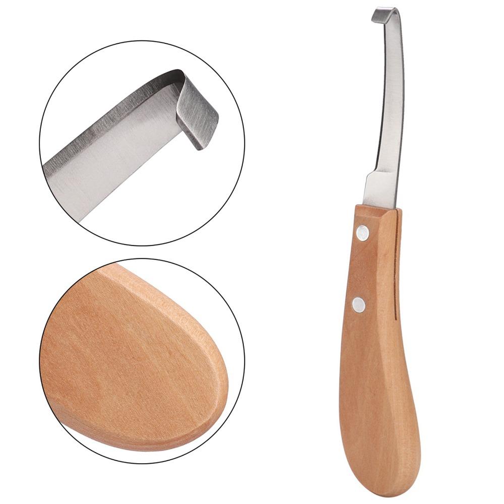 Stainless Steel Hoof Trimming Tool Wooden Handle Cattle Hoof Tool Livestock Caretakers