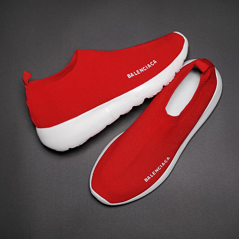 

Men s shoes summer new mesh trendy shoes Korean version breathable student casual couple shoes large size sports socks shoes 45 червоний