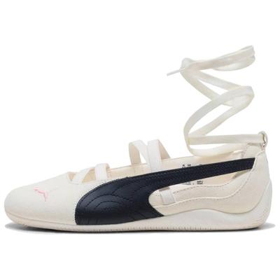 X ROSÉ Speedcat Leather Casual Shoes Women's Black White 404395-01