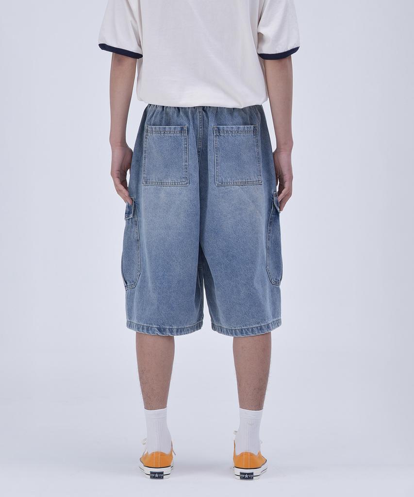 Peulojegteusseuli Signature Cargo Bermuda Pants [Medium Blue]_Hb2113
