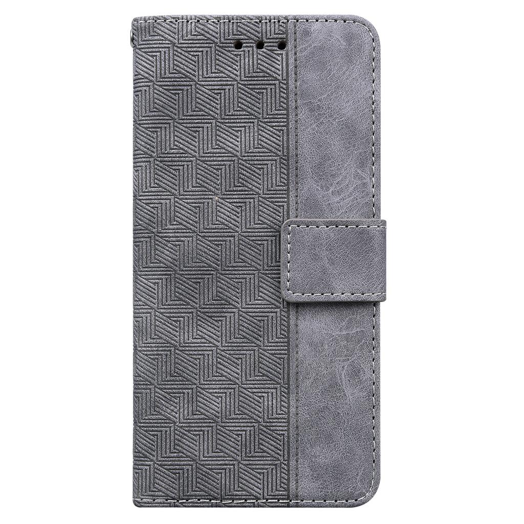 For Oppo Reno12 5G (Global) Wallet Phone Case Geometry Pattern Leather Flip Cover