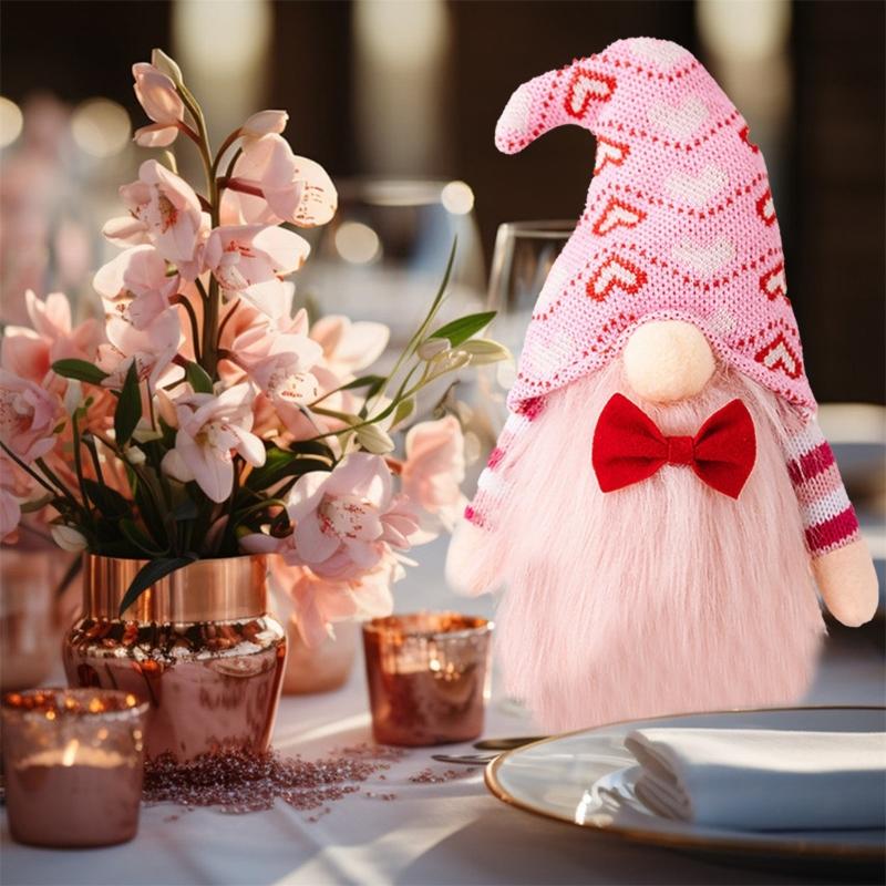 Valentine's Day Gnomes Plush Decors,Mr and Mrs Tomte Swedish Gnome Home Table Gnomes Ornaments Valentine's Day Presents