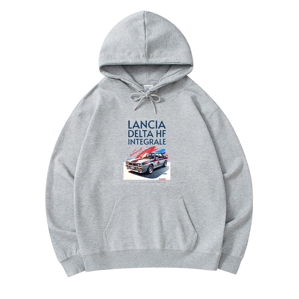 

300 GSM Men s Cotton Hoodies Retro Delta Rally Print Premium Cotton Sweatshirt XS армия зеленый