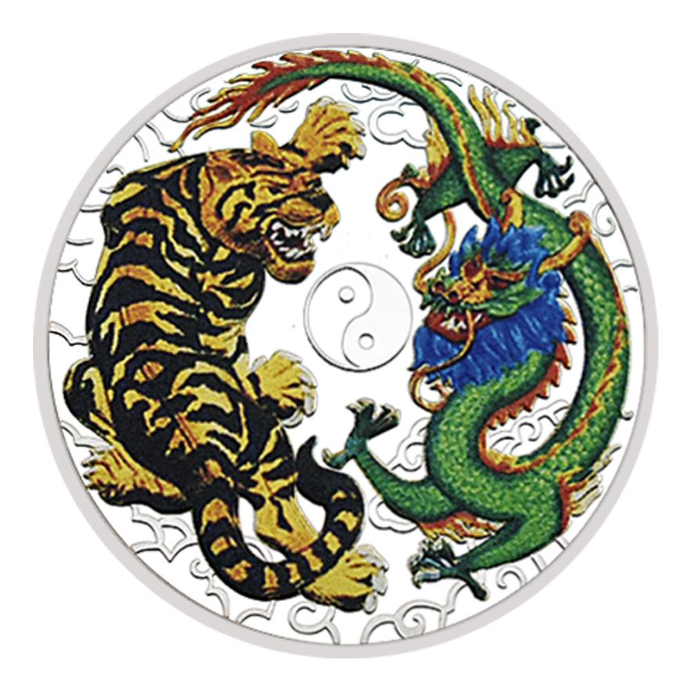 Longteng Tiger Glory Commemorative Coin, Collectible Souvenir, Gold-plated/silver Badge, Children's Day Gift, Metal Craftsmanship