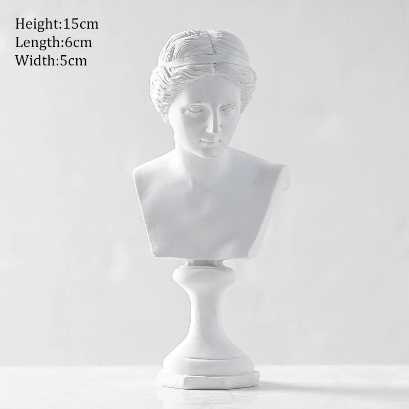 Ancient Greek Goddess Athena Sun God Apollo Mini Plaster Resin Statue Nordic Home Decoration David Head Figurine Art Ornaments