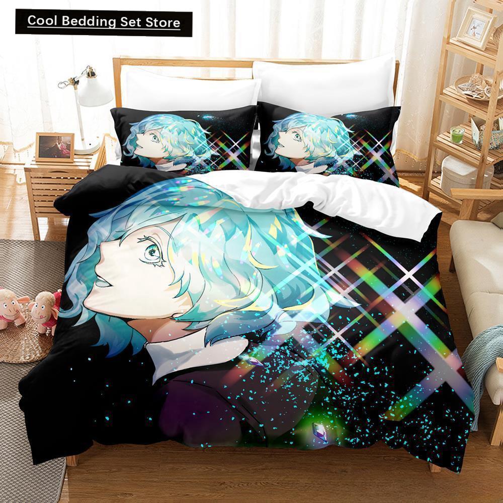 3D Print Anime Houseki no Kuni 2/3pcs Bedding Set Single Twin Full Queen King Size Bed Set Adult Kid Bedroom Duvet cover Sets