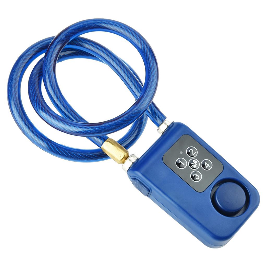 Y787 Smart Alarm Lock AntiTheft Chain Lock for Bike Gate Blue