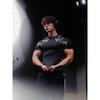 New Sports Printed Short Sleeved Seamless Design Shirt, Fitness T-shirt Suitable for Gym Running Muscles