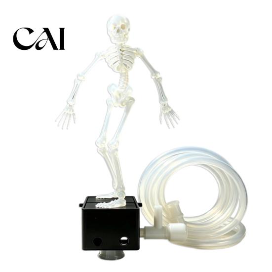 Accessori Subacquei per Halloween Scheletro Danzante Bolla Decorazione Acquario, Pesce Pneumatico Mobile Ornamentale Vasca Pesci Flusso d'Aria Bolle Regolabile