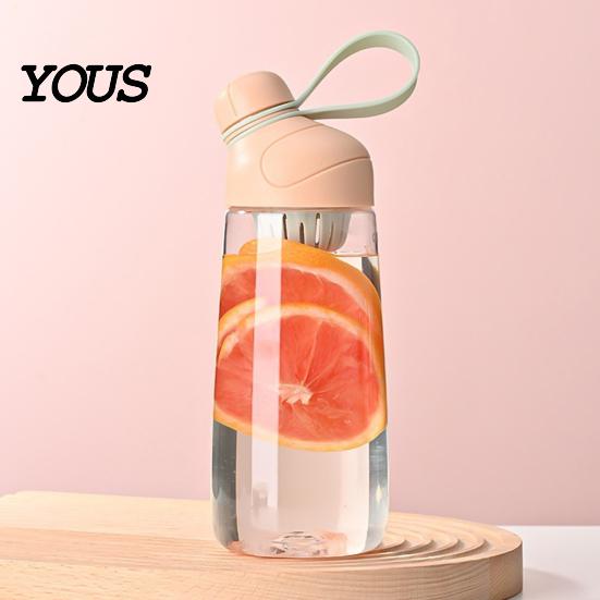 Wide Mouth Hydration Flask Tritan Plastic Water Bottle, with Leak Proof Lid, 600ml Capacity, Fast Portable Office Jug Drinking Spout Sports
