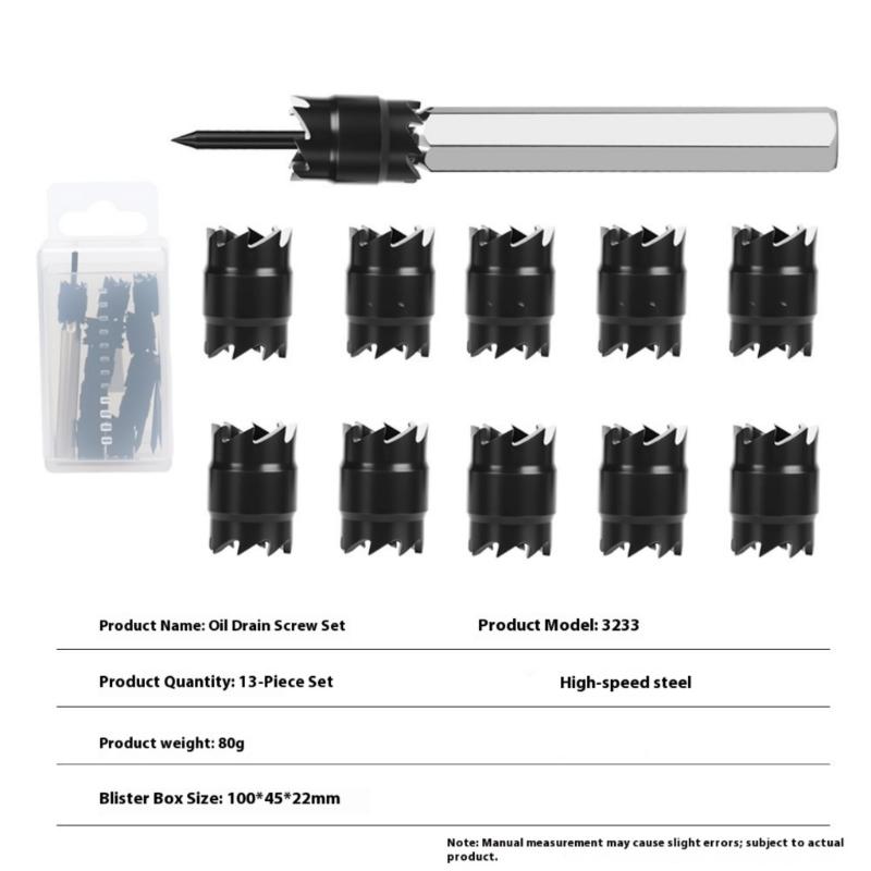 Professional Steel Iron Sheet Hole Cutter Drill Bit Set Multiple Size Multipurpose Metal Drilling Tool With Storage Case