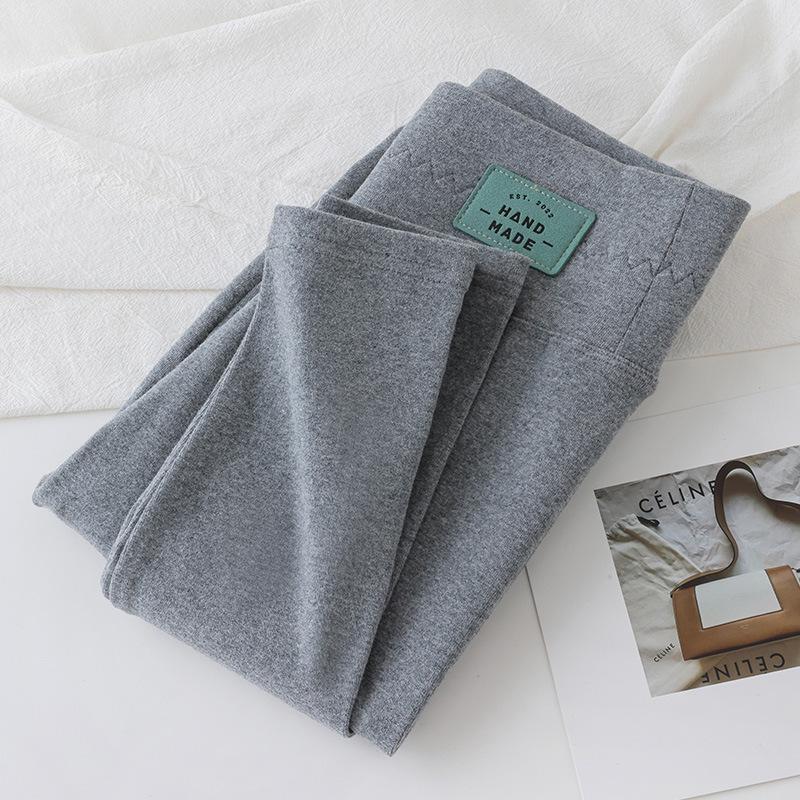Cotton Lamb Wool Winter Leggings Women's New High-waisted Warm and Piled Thickened Outer Wear Large Size Pure Long Johns