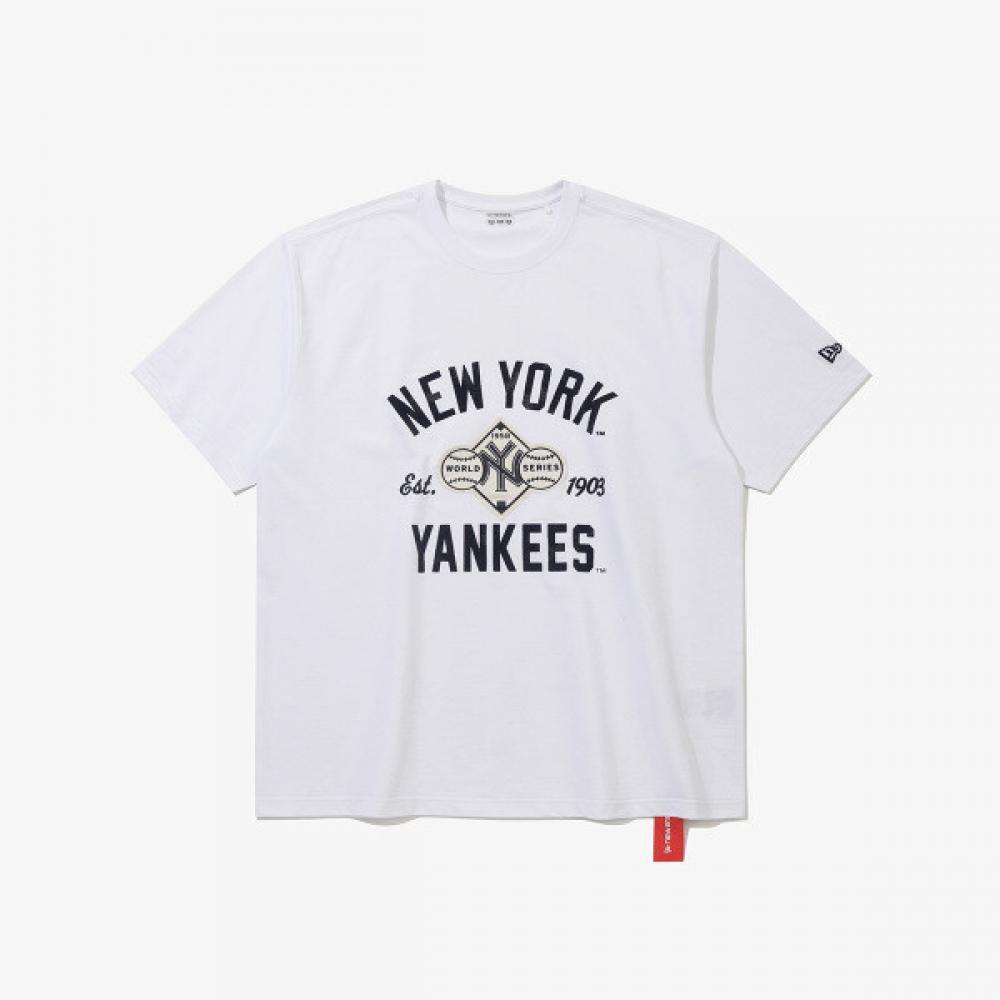 New Era Mlb New York Yankees T shirT 1958 whiTe white/XXL