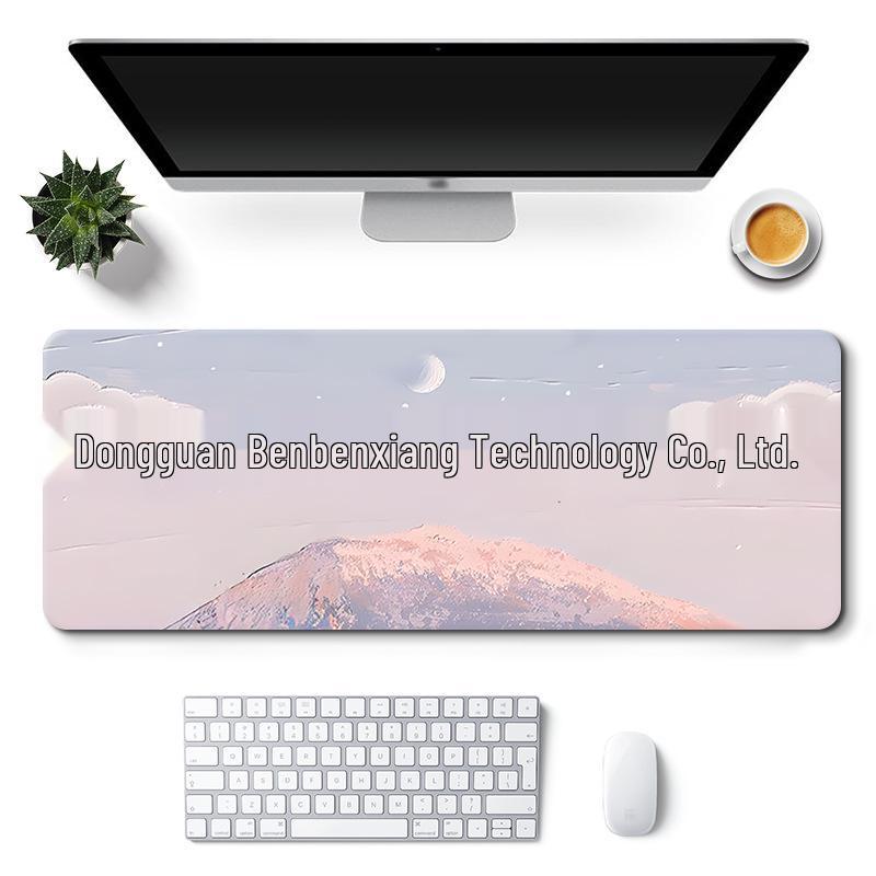 Extra Large Custom Girl's Cute Office Desk Mat - Non-Slip Landscape Style Mouse Pad