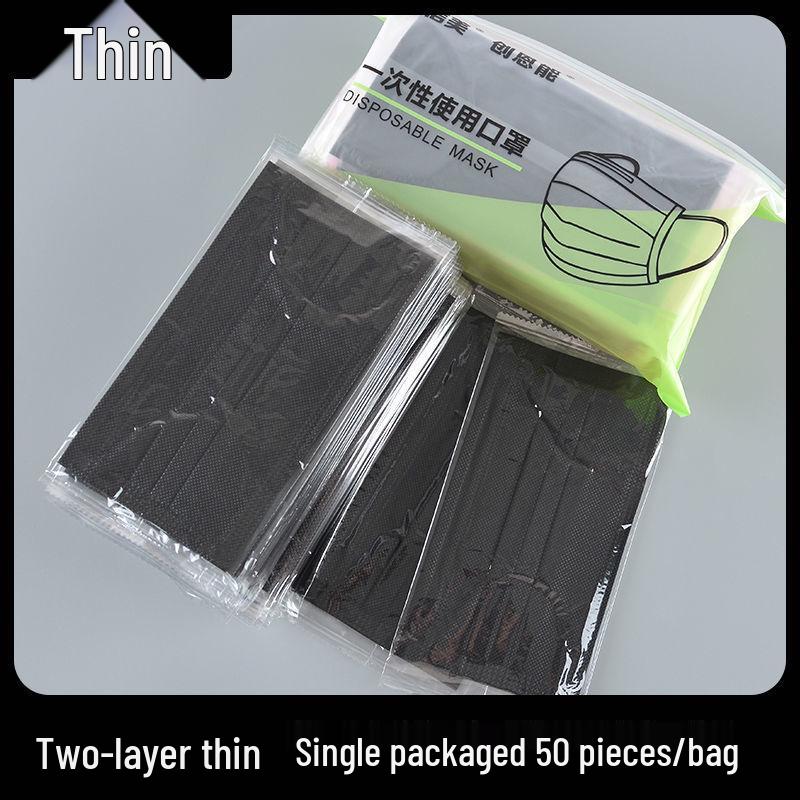 Ultra-dünne atmungsaktive Einwegmasken: Ein- oder dreilagig, Unisex, Einzeln verpackt, Erhältlich in Weiß oder Schwarz