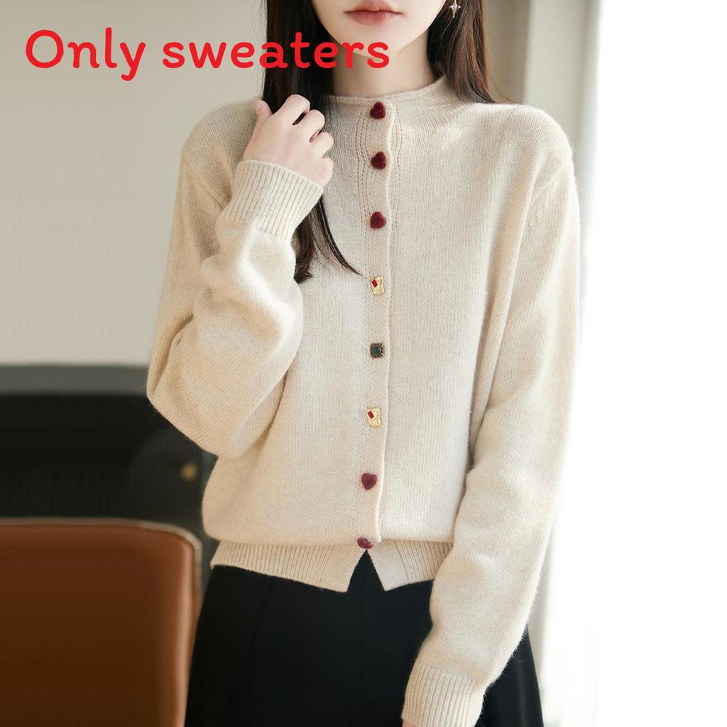 Womens Knit Cardigan With Andy Plush Fabric For Casual Office Wear