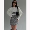 Hirsionsan Sanfte Brief Gedruckt Oansatz Langarm T Shirts Frauen Vintage Grundlegende Alle-spiel Pullover Tees Weibliche Freizeit Kleidung