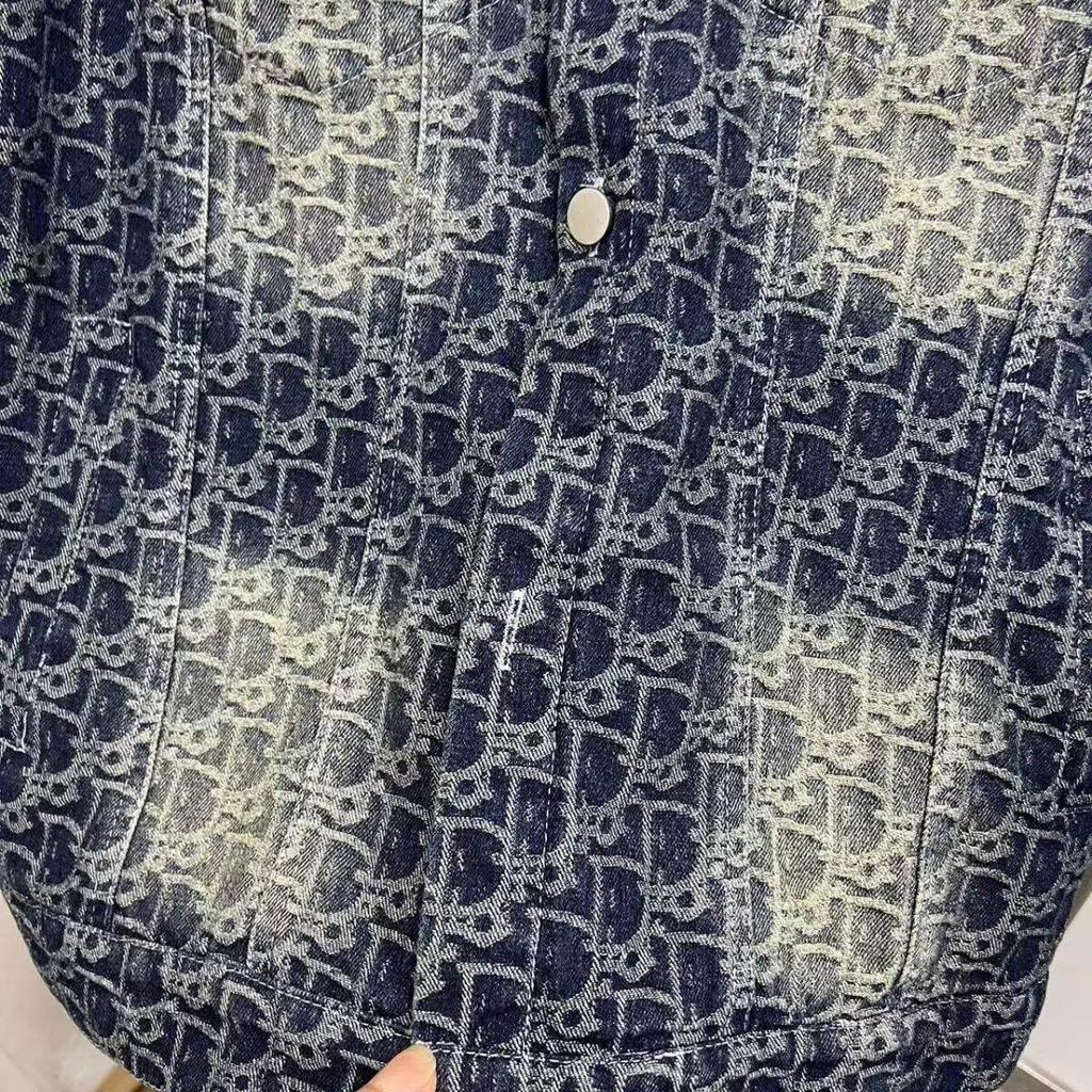 Men's Trendy Jacquard Denim Jacket: Spring/Autumn Hipster Style American Streetwear