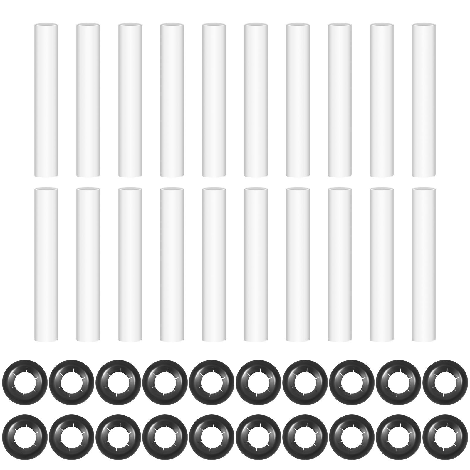 

20Pcs New Hinge Quiet Roller Sleeves ABS Garage Door Hinge Rollers Noise Reducing Garage Door Hinge Roller Sleeves for Garages