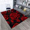 800g/m² Crystal Velvet Home Decor Valentine's Day Rose Carpet for Living Room,Game Room,Bedroom,Kitchen,Bathroom,Aisle,Outdoor Camping Floor