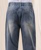 Ellamo (Short/Standard 2-Step Heel +5Cm) Men'S Washed Wide Elastic Denim Pants [Light Blue]