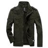 Spring and Autumn Men's Medium Green Jacket Top Men's Pure Cotton Jacket Large Size Casual Tooling Jacket Men's Jacket
