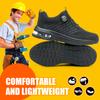 Rotary Buckle Work Boots Safety Steel Toe Men Breathable Safety Shoes Brand Indestructible Shoes Puncture-Proof Work Sneakers
