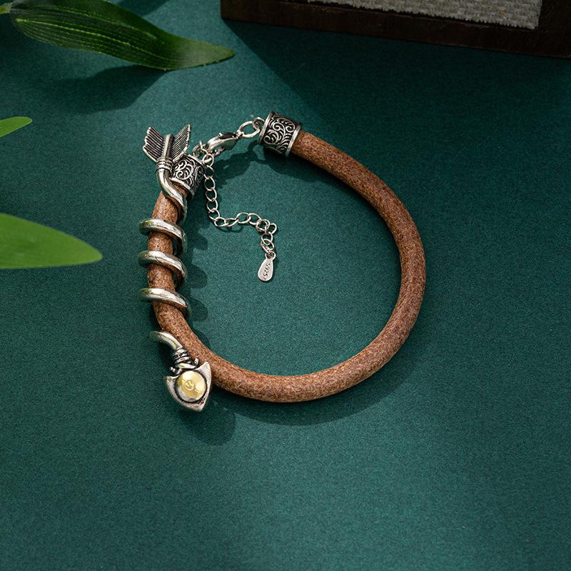 

JMXD-модный трендовый браслет-стрела из кожи, скрученный в ленту, с бантом, стрела, панк-браслет, мужской, женский, пара, веревка, модный мужской