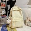 Schoolbag Casual Large Capacity Backpack Ins Style Fashion Girl Korean Version Solid Color Simple College Student Schoolbag Travel Backpack