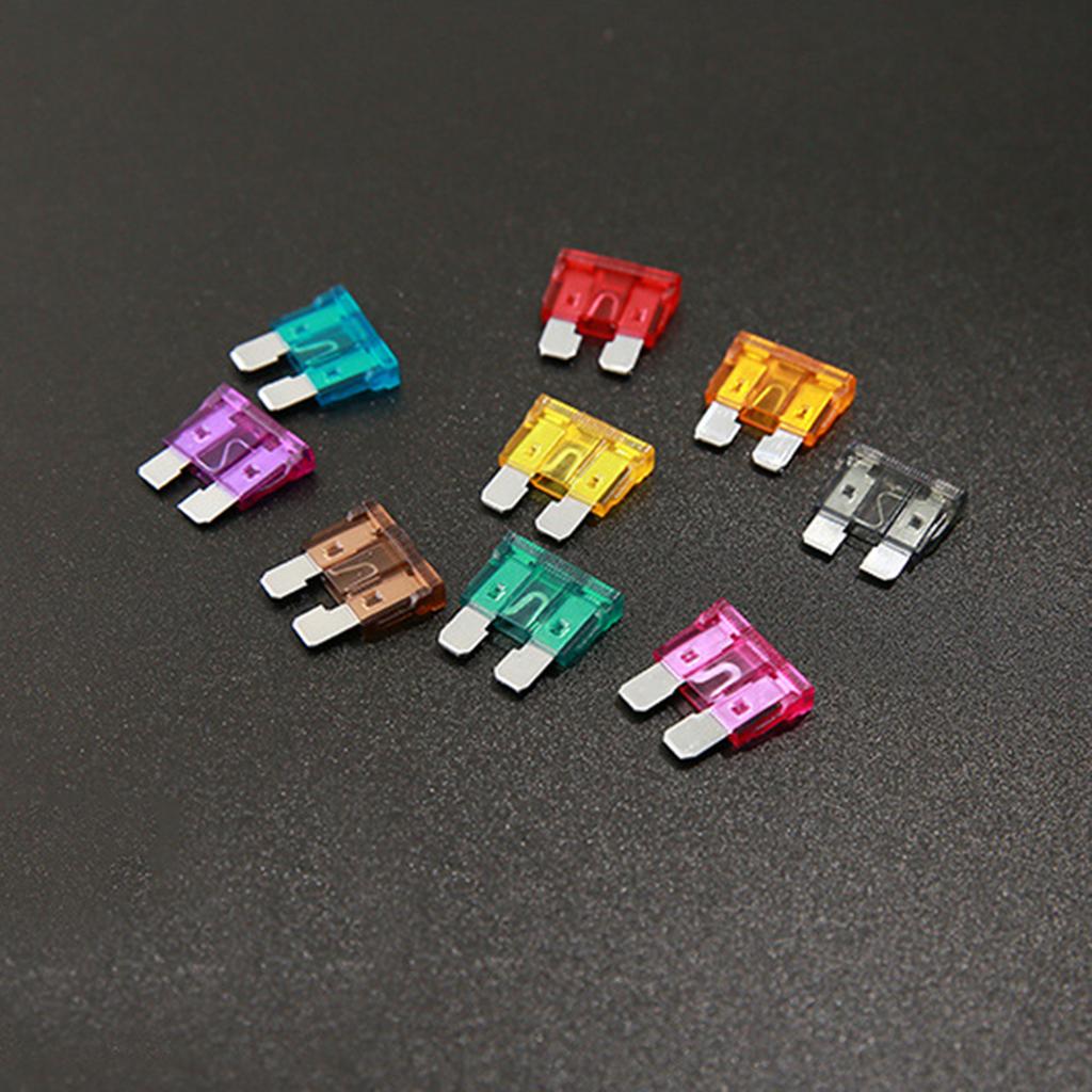 50Pcs Auto Car Truck Fuse Assortment 3/5/7.5/10/15/20/25/30/35/40A Standard Car Fuse Replacment Automotive Fuse