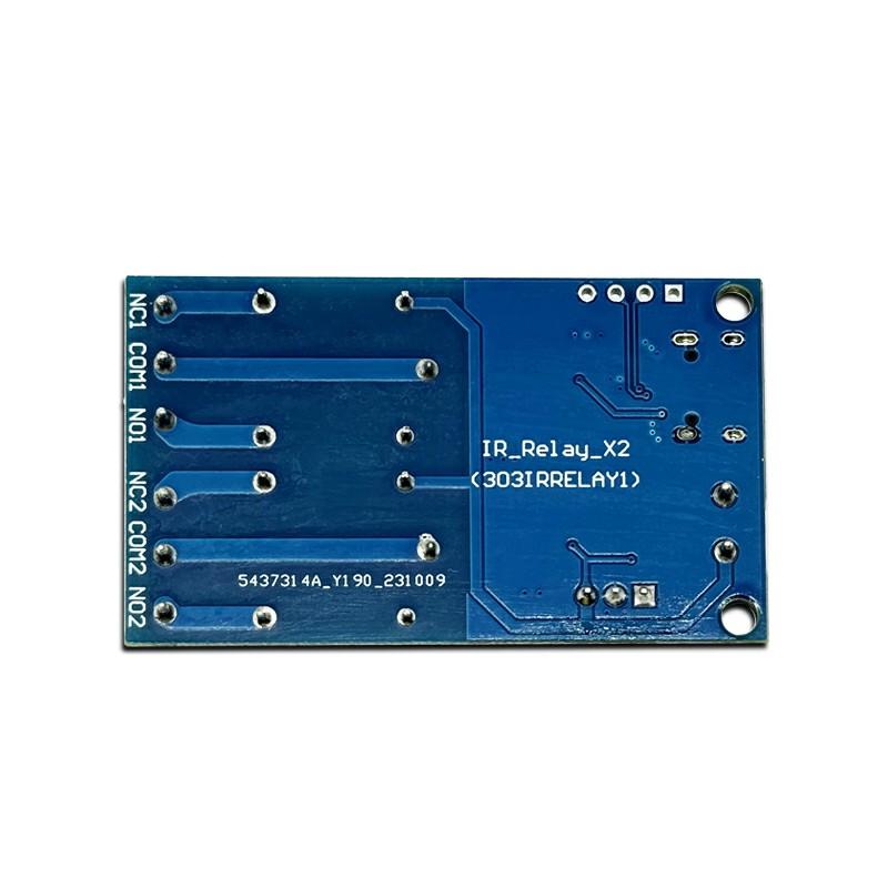 Infrared Remote Wireless Dual-Channel Relay Module Self-Locking Jog Interlocking