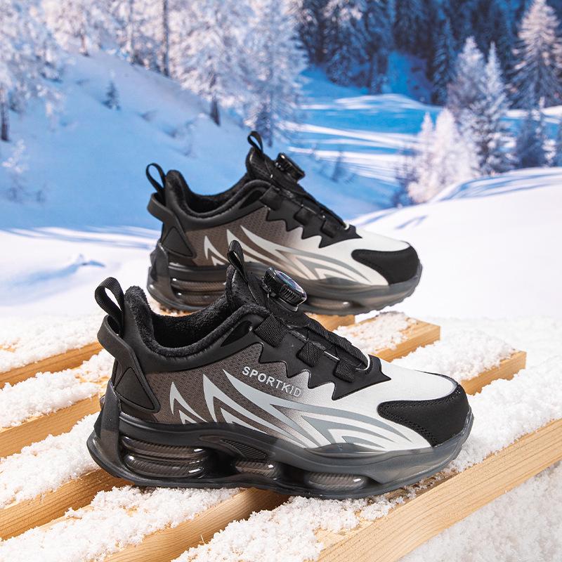 Chaussures de Course Antidérapantes d'Hiver 2025 pour Garçons - Baskets de Sport Chaudes, Anti-Odeur, Respirantes pour Enfants