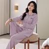 Coral Fleece Pajamas Autumn And Winter High-End Island Fleece Winter Purple Thin Fleece Loungewear Set