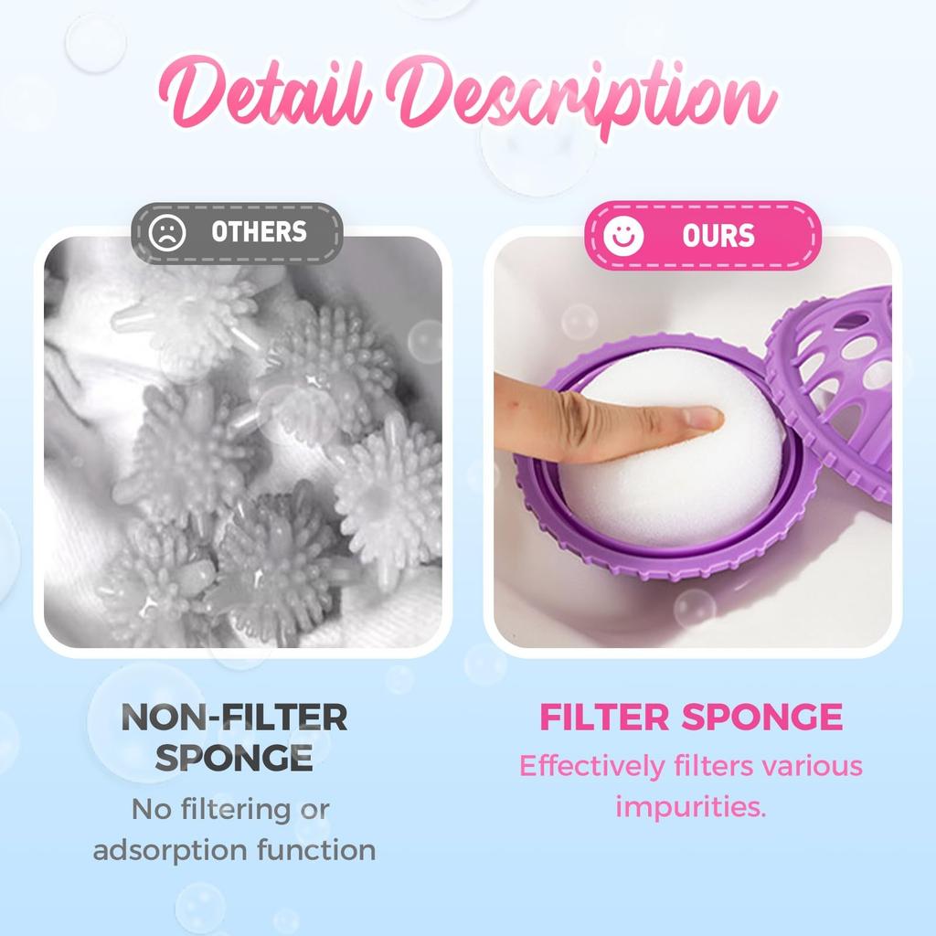 Pet Hair Remover For Laundry, New Reusable Effective Zapper For Dog & Cat Hair, Lint Catcher For Clothes Bedding Sheets Towels Home Fabric Care