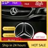 New C200 E200  For Mercedes Benz White Blue Red Light Car Front Grilled Star Emblem LED Illuminated Logo for Mercedes Benz W447