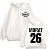 Band Morat Yem Welttournee Print Reißverschluss Hoodie Herren Damen Hochwertige Sweatshirts Langarm Lässig Locker Zip-Up Jacke