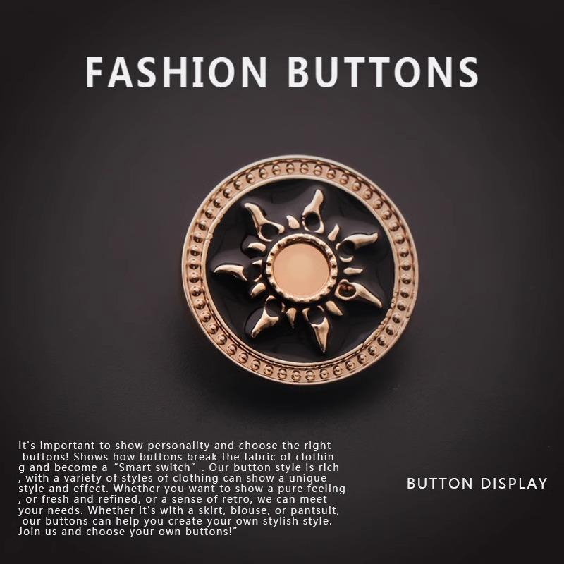 10 Stück Anzugknöpfe Hochwertig Exquisit Rund Retro Metall Anzug Mantel Pullover Jacke Kleidung Hochwertige Knöpfe